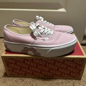 Pink flower vans